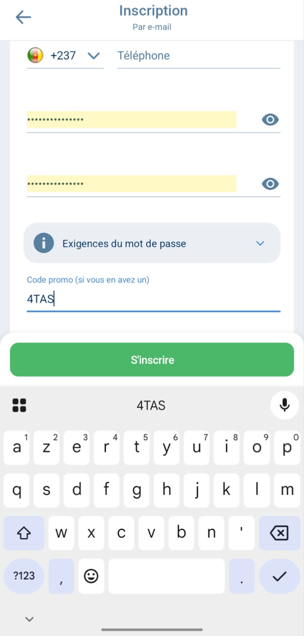 code promo 4TAS